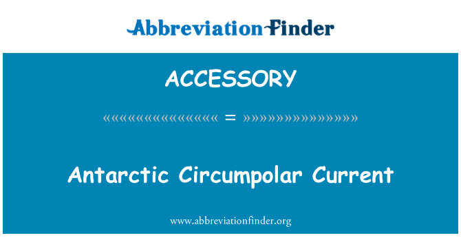 ACCESSORY: Antartika arus Circumpolar