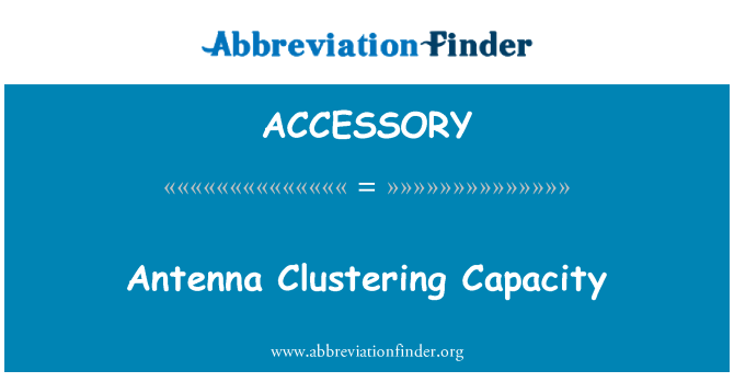 ACCESSORY: Anténa clusterů kapacita