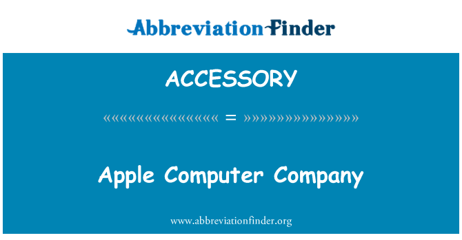 ACCESSORY: Société d'informatique Apple