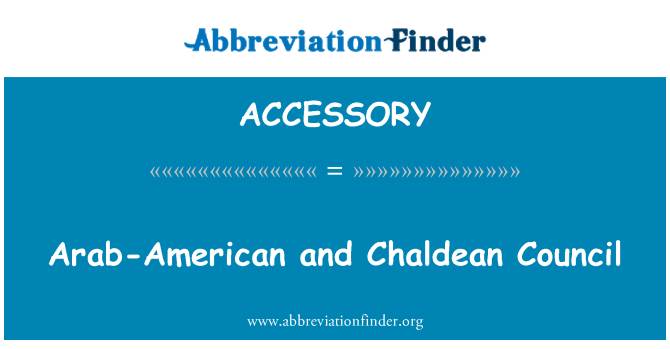ACCESSORY: Consiglio arabo-americano e caldeo