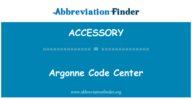 ACCESSORY: Argonne kodo Center