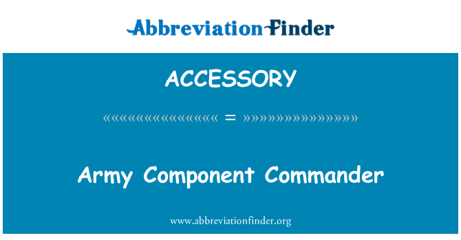 ACCESSORY: Kmandant tal-komponent ta ' l-armata