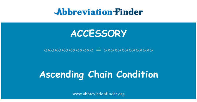 ACCESSORY: Artan zincir durumu