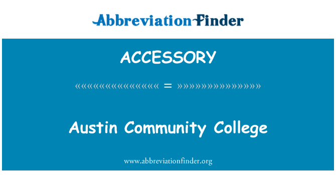 ACCESSORY: Austin Community College
