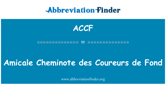 ACCF: Amicale Cheminote des Coureurs de Fond