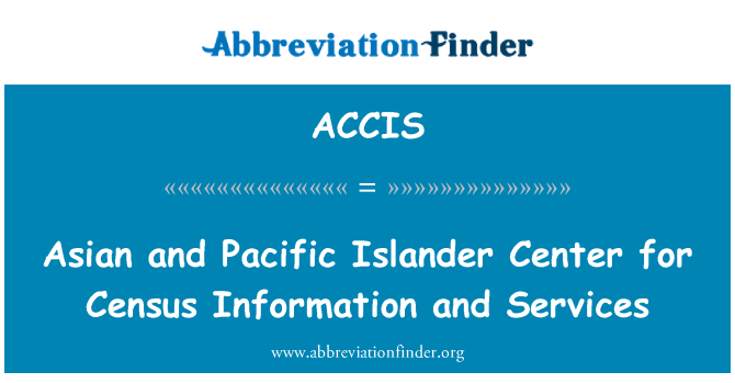 ACCIS: אסיה ומרכז Islander השקט של מפקד האוכלוסין מידע ושירותים
