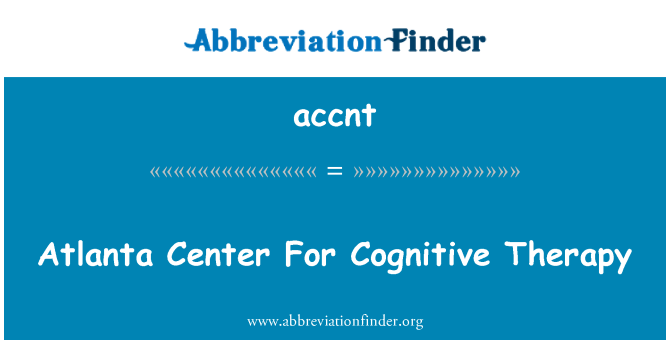 accnt: Centre d'Atlanta per a la Teràpia cognitiva