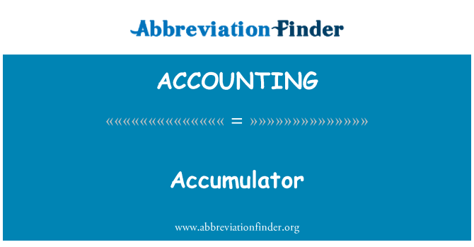 ACCOUNTING: Akumulator
