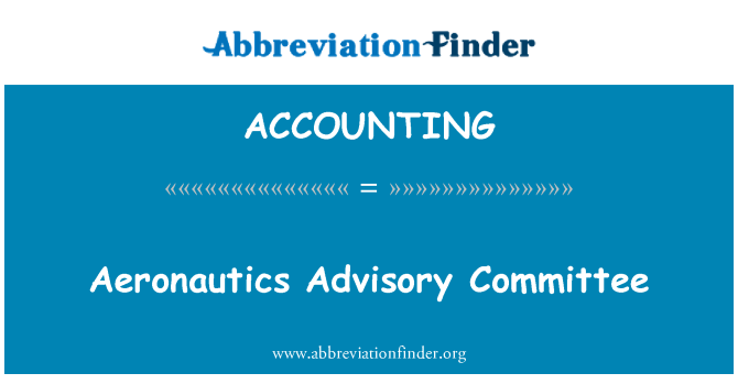 ACCOUNTING: Letectví poradní výbor