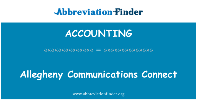 ACCOUNTING: Komunikazzjonijiet Allegheny taqbad