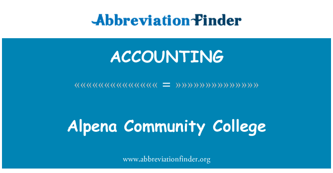 ACCOUNTING: Alpena Community College