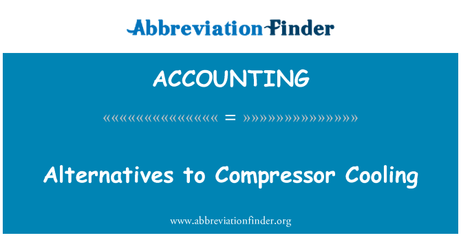 ACCOUNTING: Alternatiivide kompressor jahutus