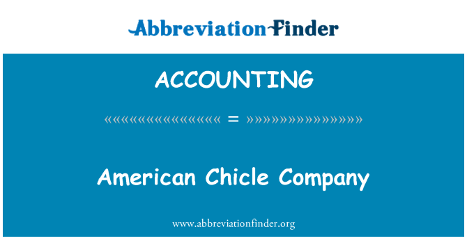 ACCOUNTING: Americká společnost čikl