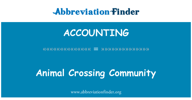 ACCOUNTING: Animal Crossing Gemeenschap