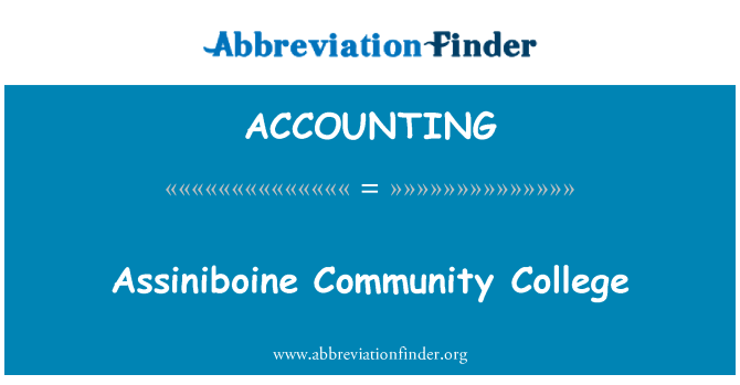 ACCOUNTING: Assziniboin Community College