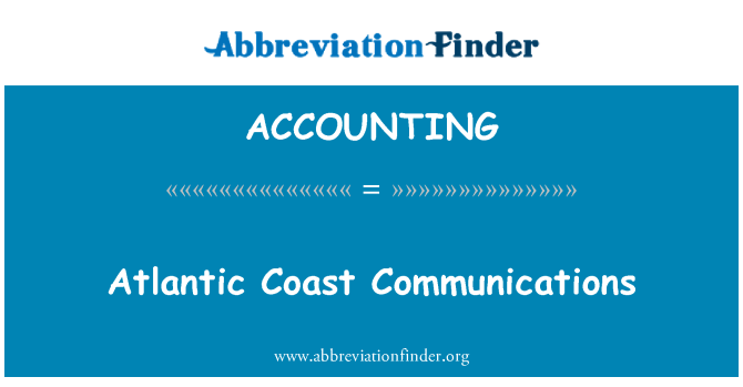 ACCOUNTING: Pobřeží Atlantiku komunikace