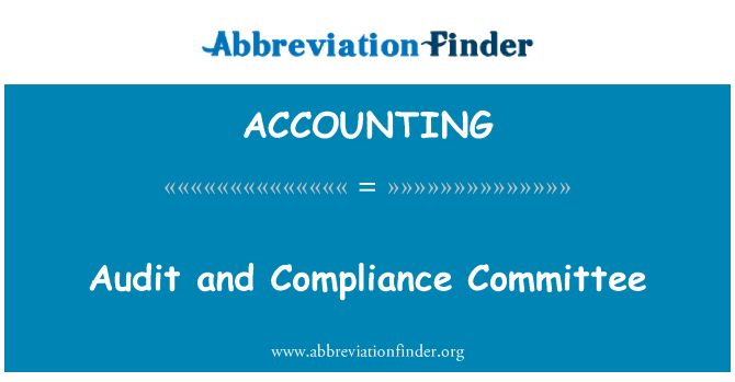 ACCOUNTING: Ελέγχου και την Επιτροπή συμμόρφωσης