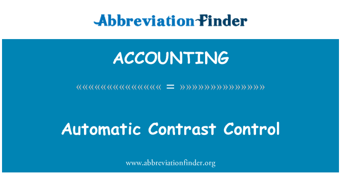 ACCOUNTING: 自动对比度控制