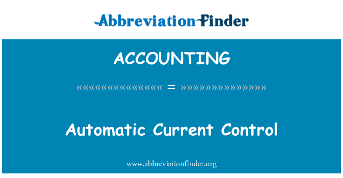 ACCOUNTING: Otomatik akım kontrolü