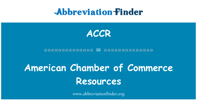 ACCR: Resous chanm komès Ameriken yo