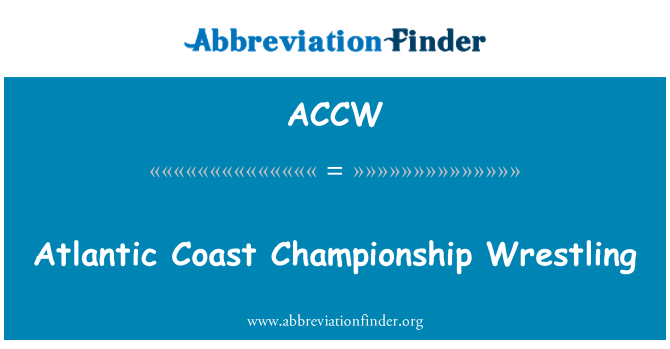 ACCW: 大西洋海岸冠军摔跤