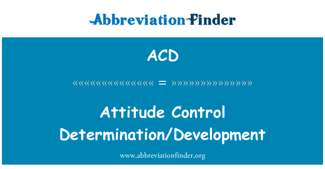 ACD: Atitid kontwòl detèminasyon/developman