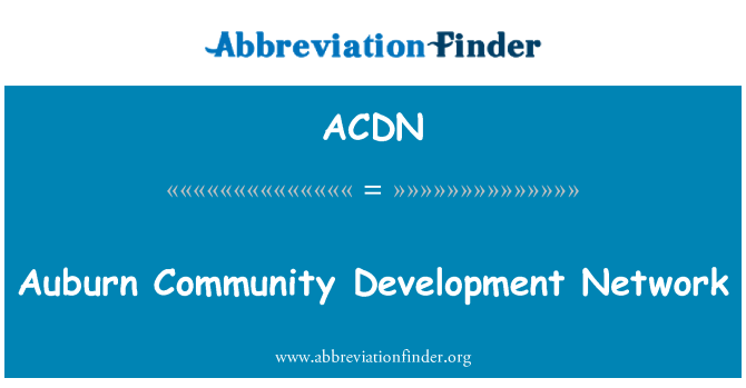 ACDN: Auburn Community Development Network