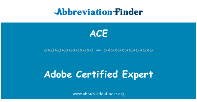 ACE: Adobe certificata Expert