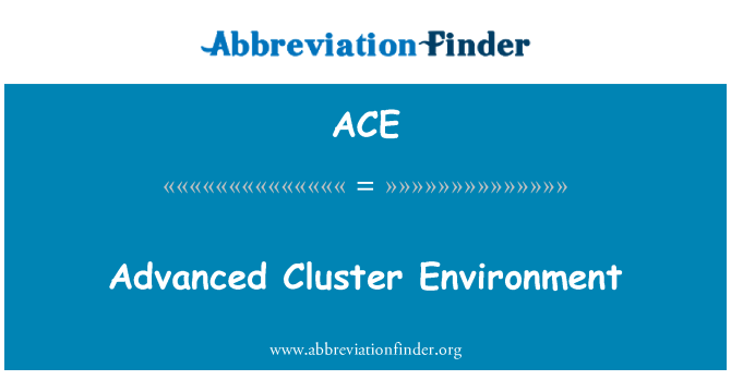 ACE: Avansate Cluster mediu