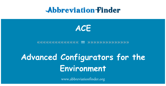ACE: Configurators מתקדמות לאיכות הסביבה