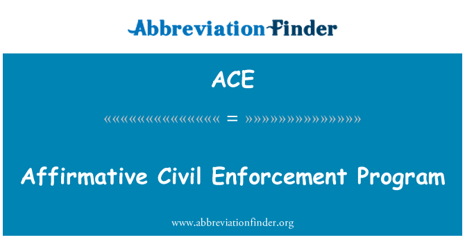 ACE: Programa de aplicação Civil afirmativa