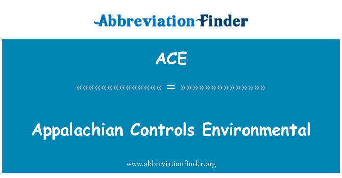 ACE: Appalachian Controls Environmental