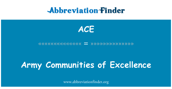 ACE: Comunidades de exército de excelência