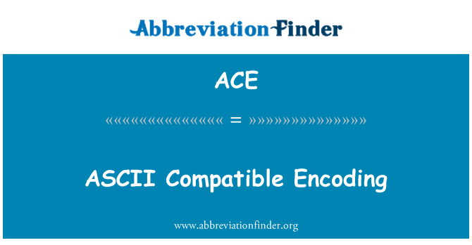 ACE: קידוד ASCII תואם