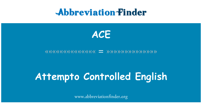 ACE: Attempto controlado inglês