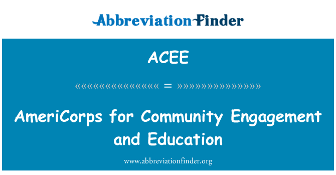 ACEE: AmeriCorps per l'impegno comunitario ed educazione