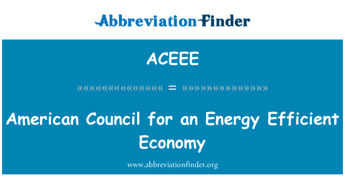 ACEEE: Americká Rada pro energeticky efektivní ekonomiky