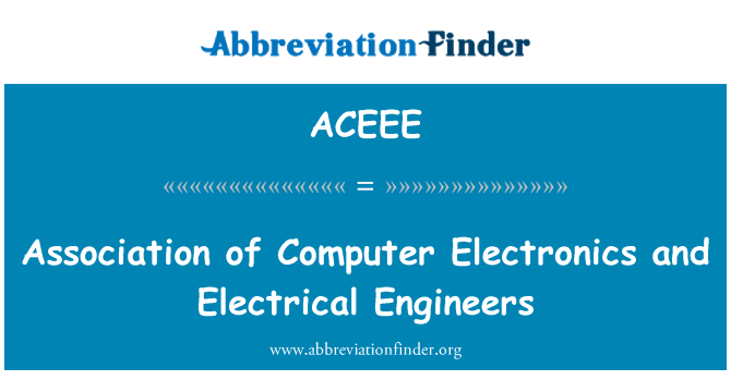 ACEEE: Ассоциация компьютерной электроники и электротехники
