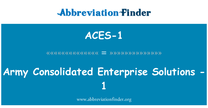 ACES-1: Lame Consolidée Enterprise solisyon - 1