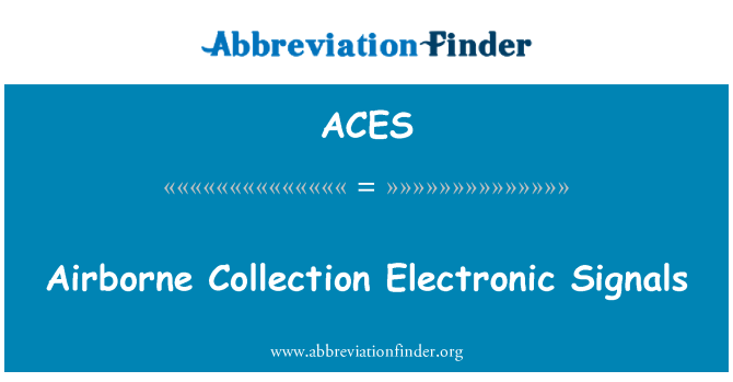 ACES: אותות אלקטרוניים אוסף מוטס