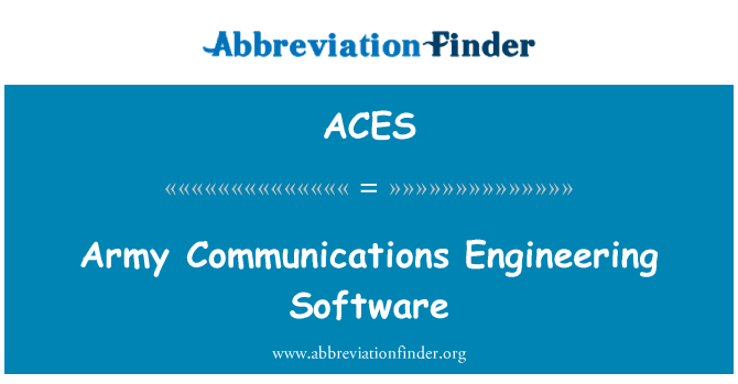 ACES: Esercito Communications Engineering Software