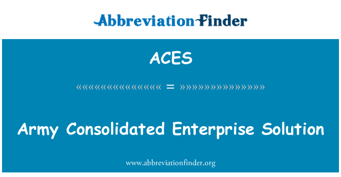 ACES: Esercito consolidata soluzione Enterprise