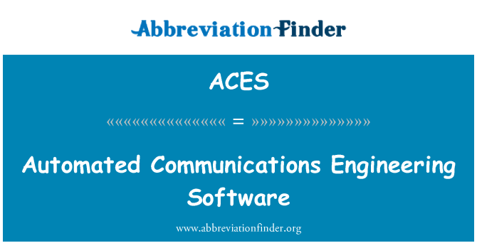 ACES: תקשורת אוטומטיים הנדסת תוכנה