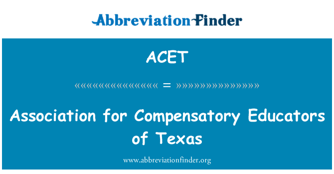 ACET: Association des enseignants compensatoires des Texas