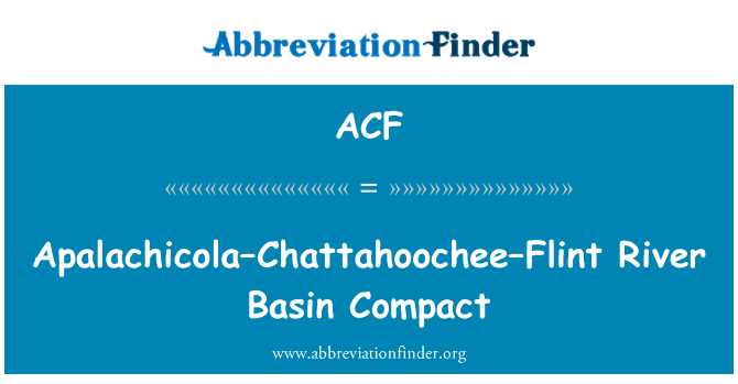 ACF: Apalachicola – Chattahoochee – Flint River Basin Compact