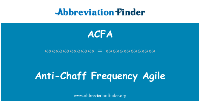 ACFA: 抗箔條頻率捷變