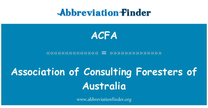 ACFA: Asosiasi konsultan rimbawan Australia