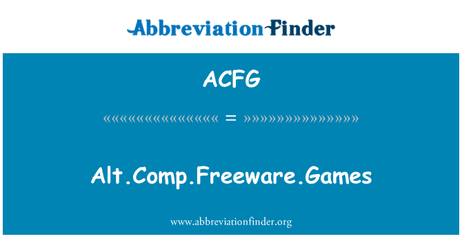 ACFG: Alt.Comp.Freeware.Games
