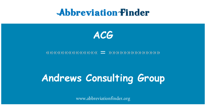ACG: Andrews ymgynghori grŵp