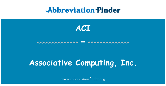 ACI: Asociativní Computing, Inc.